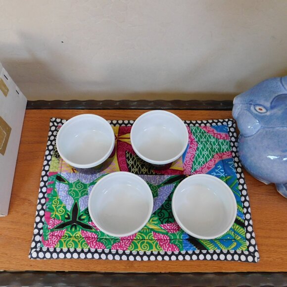 NIB Fitz & Floyd 4 La Ronde mod brown porcelain oven / table ramekin baking dish - Picture 3 of 15